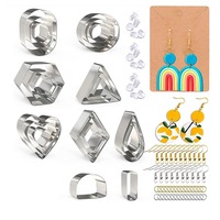 24PCS Stainless Steel Polymer Clay Cutter Pottery Cutting Mould Diy Tools AU NEW