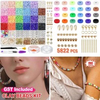 5822pcs Clay Heishi Beads Flat Beads Kit for Bracelets Necklace Earrings Anklets