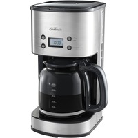 PC7900 Auto Brew Drip Filter Coffee Machine 12 Cup Programmable Coffee Maker 1.5L Jug Delay Timer Keep Warm Plate Stainless Steel/Black