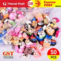 Polymer Clay Mixed Beads 50pcs Hand Made DIY Jewellery Bracelets Necklace 10mm