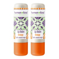 Lip Balm - Orange - Pack of 2 by Human+Kind for Unisex - 0.17 oz Lip Balm