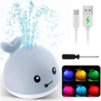 Whale Automatic Water Spray Baby Bath Toys with LED Lights