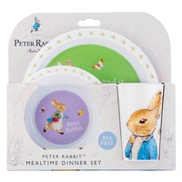 Beatrix Potter - Peter Rabbit 3 Piece Dinner Set - Kids Mealtime Tableware