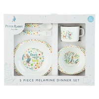 Beatrix Potter - Peter Rabbit 5 Piece Dinner Set - Kids Mealtime Tableware
