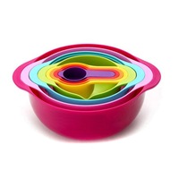 Colorful 8-Pieces Plastic Measuring Cups Set