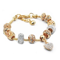 Charm Bracelets, Heart - Rose Gold/Silver