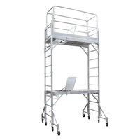 Mobile Aluminium Alloy Double Scaffold with Hatch - Work Portable High Platform