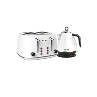Vintage Electric kettle and Toaster Combo White Stainless Steel