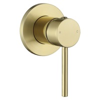 Decaura Brushed Gold Mixer Tap Round Bath Taps Single Hot Cold Bathroom Wall Mixer