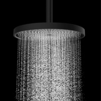 Decaura WELS Luxury Overhead Rain Shower Head Large Adjustable 10 Inch Rainfall Shower Head (Matt Black)