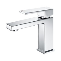 Decaura WELS Bathroom Basin Mixer Tap Square Vanity Faucet Brass Chrome
