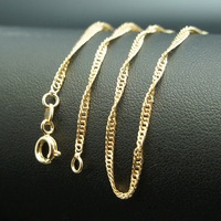 18k Gold F 46cm 18'' singapore necklace 2mm solid chain for pendant AUS MADE