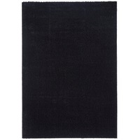 Rug Culture Black Solid Modern Textured Rug