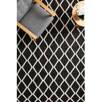 Rug Culture Black & White Hand Loomed Scandi Rug