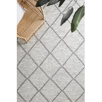 Rug Culture Black & White Textured Scandi Rug