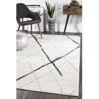 Rug Culture Bone Ivory & Grey Scandi Durable Rug