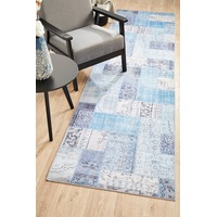 Rug Culture Denim Patchwork Look Printed Rug