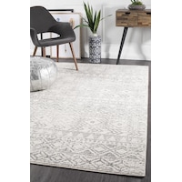 Rug Culture Grey & Bone Ivory Aztec Durable Rug