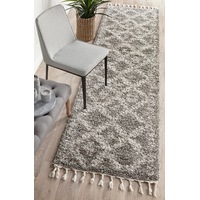 Rug Culture Grey & Bone Ivory Bohemian Modern Shag Rug