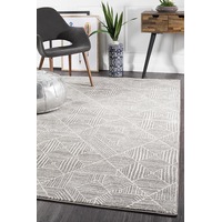 Rug Culture Grey & Bone Ivory Coastal Durable Rug