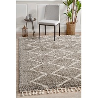 Rug Culture Grey & Bone Ivory Skandi Modern Shag Rug