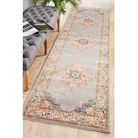 Rug Culture Grey & Multi Oriental Vintage Look Runner Rug
