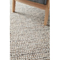 Rug Culture Grey & Natural Hand Loomed Wool & Jute Rug