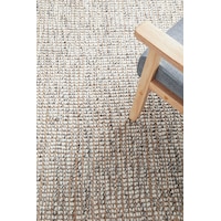 Rug Culture Grey & Natural Hand Loomed Wool & Jute Rug