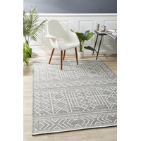 Rug Culture Grey & White Wool Textured Rug