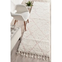 Rug Culture Ivory & Pastel Moroccan Modern Shag Rug