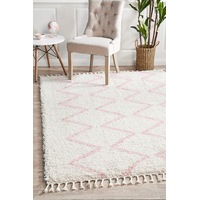 Rug Culture Ivory & Pastel Skandi Modern Shag Rug