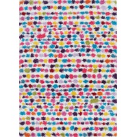 Rug Culture Multi-Colour Vivid Polka Dot Shag Rug