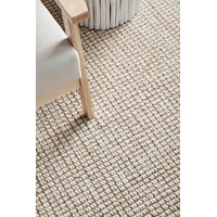 Rug Culture Natural & Cream Hand Loomed Wool & Jute Rug