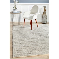 Rug Culture Natural Hand Woven Wool & Viscose Textured Rug