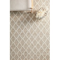 Rug Culture Natural & White Hand Loomed Scandi Rug