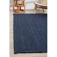 Rug Culture Navy Hand Braided Jute Rug