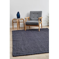 Rug Culture Navy Handmade Reversible Modern Flatwoven Rug