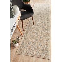 Rug Culture Neutral Cotton Blend Vintage Look Runner Rug