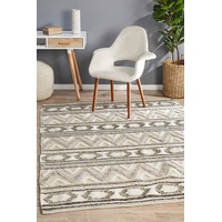 Rug Culture Neutral Handmade Wool Cotton & Viscose Tribal Flatwoven Rug