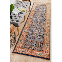 Rug Culture Rust Vintage Look Runner Rug