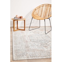 Rug Culture Silver & Peach Vintage Look Durable Rug