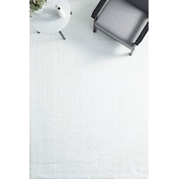 Rug Culture White Solid Modern Textured Rug