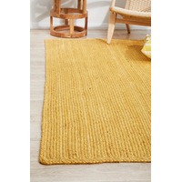 Rug Culture Yellow Hand Braided Jute Rug