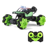 Stunt Car Toy - Side Drift Skidding Rock Crawler Alloy Climbing Remote Control Car - 1/20 Scale RC Truck with Light - 2.4GHz