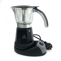 Black Electric Moka Coffee Maker Espresso Machine Italian Classic 6Cups Auto Power