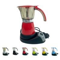 Electric Moka Coffee Maker Espresso Machine Italian Classic 6 Cups Auto Power