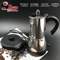 6Cups Electric Espresso Moka Coffee Maker Stainless Steel Italian Classic