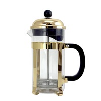 Golden French Press Coffee Plunger Glass 600ml Tea Coffee Maker