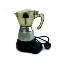 High Pressure Electric Moka Coffee Maker/Cafeteria Espresso Moka 4Cups PC & Aluminum