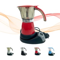 Electric Moka Coffee Maker Espresso Machine Italian Classic 6 Cups Auto Power